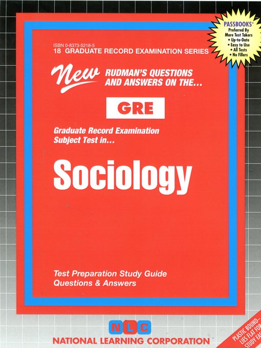 Title details for GRE Sociology by Michael Rudman - Available